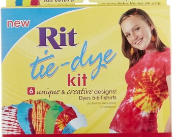 Kit de tingimento tie-dye Rit, faça você mesmo, tinge até 6 camisetas