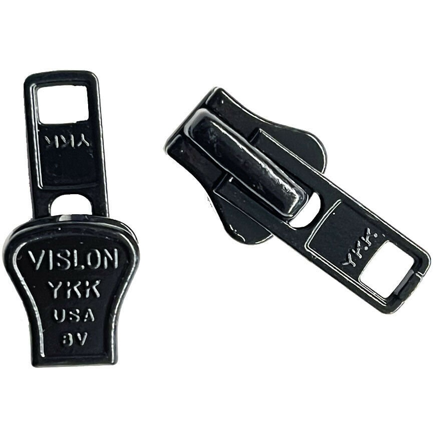 Black Non-Locking Slider #8 YKK - Leathersmith Designs Inc.