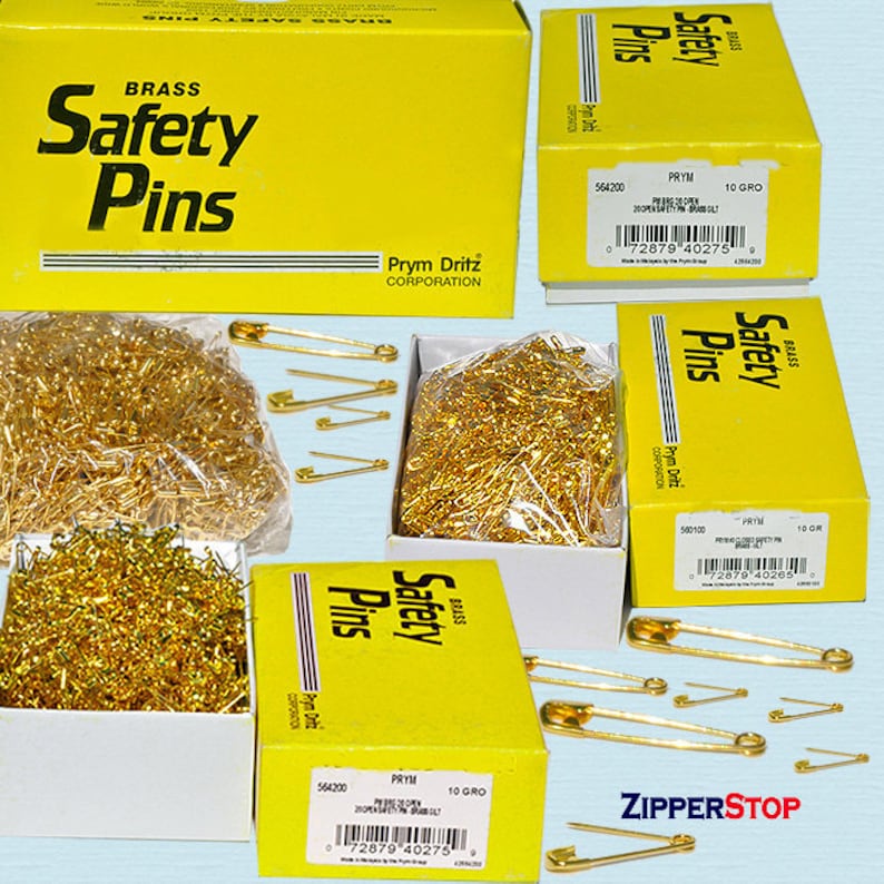 50 Prym Dritz Nickel Plated Steel and Brass Safety Pins | Etsy