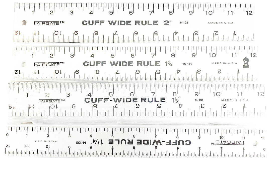 Cuff Wide Ruler Fairgate Aluminum Ruler Cuff-width Rule Made in USA - Etsy