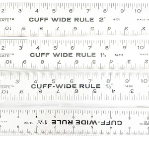 Fairgate Aluminum Ruler Cuff-Width Rule Made in USA