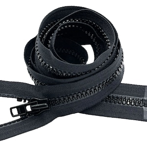 YKK #8 4&quot; to 72&quot; VISLON Molded Plastic Separating Heavy Duty Zipper for Coat or Winter Jacket Made in The United States Choice Length -Color