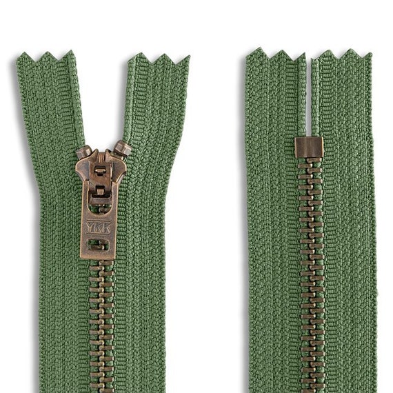 YKK #5 Antique Brass Jeans Closed Bottom Zipper (1 Zipper per Pack