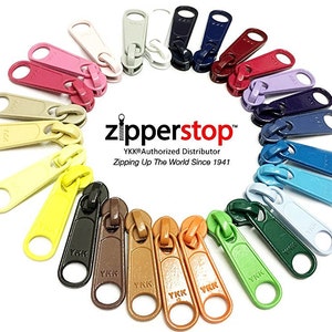 15 YKK Long Pull Zipper Heads- 4.5mm loose sliders/pulls for Handbags & Craft Projects~ ZipperStop Wholesale Authorized Distributor YKK®