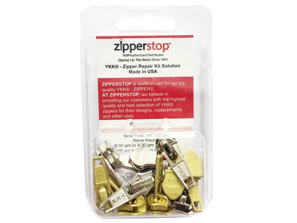 Zipper Repair Kit Solution 7 Antique Brass Metal Bottom Stoppers for Spiral  Slider Bottom Rescue Repair Fit Antique Brass Zipper 5, 7 