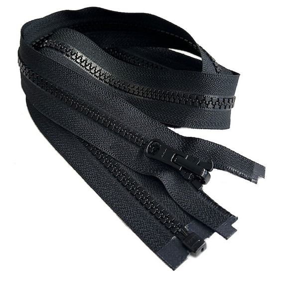 Plastic #5 Molded Jacket Zippers | Separating Jacket Zipper | One way  Jacket Zippers