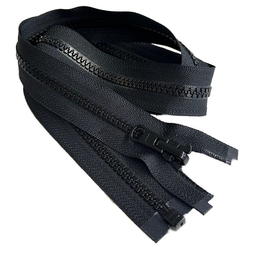 YKK #5 Molded Plastic Reversible Jacket Zipper Sliders - 10/Pack - Black  (580)
