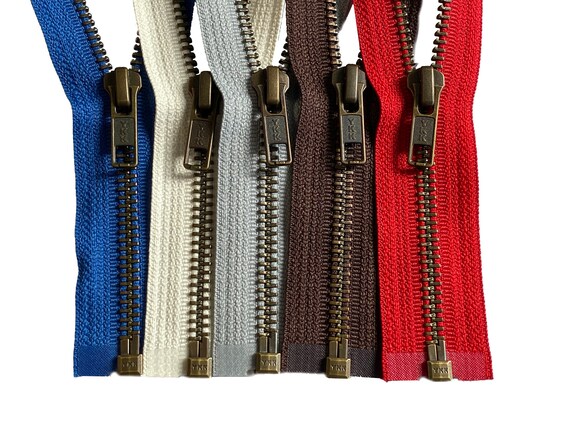 36 inch Dark Olive Green /& Brass Metal #5 YKK Separating Zipper New!