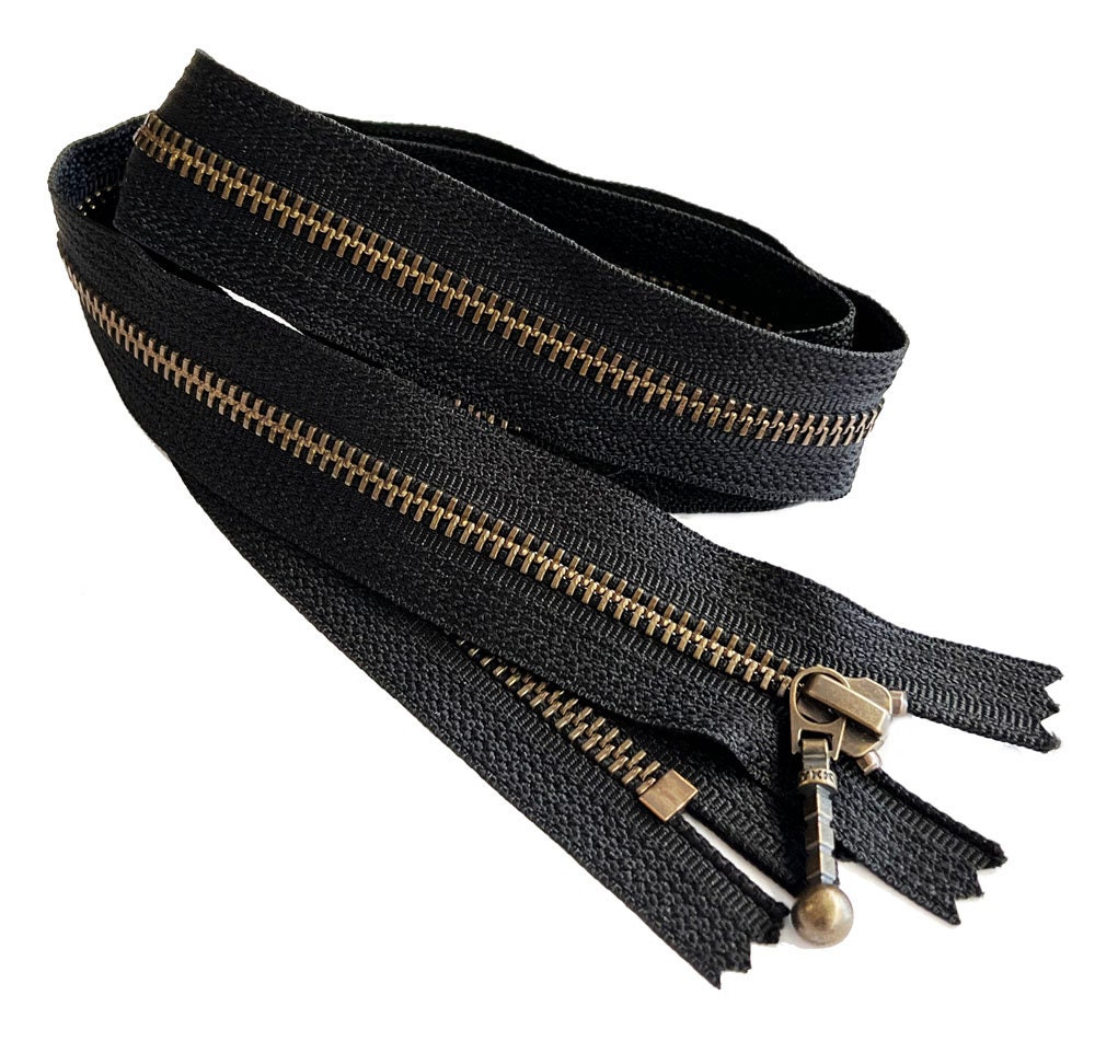 YKK 5 Metal Long Pull Original Sliders Metal Zipper Repair Kit for Bag  Zipper DIY Made in USA Available in Aluminum, Antique Brass or Brass 