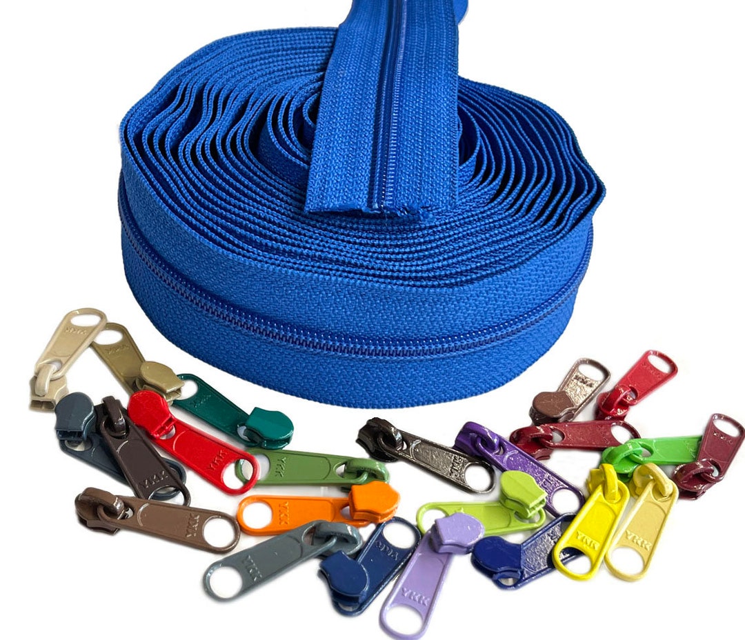 Continuous Zipper Chain YKK 4.5 Nylon Coil Zippers by the Yard Colorful