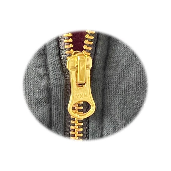 YKK #5 Brass Metal Zipper with Large Hole Pull (DA8LH) Close-End 4