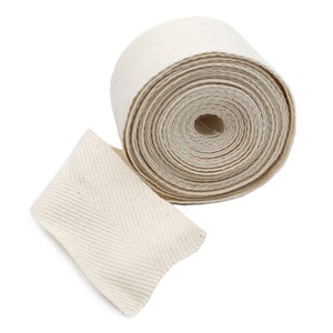 5 Yards of 1 1/2&quot; Twill Tape - 100% Cotton Twill Tape - Earth Friendly Ribbon - Color Natural ,White, or Black  - Select Color - Made in USA