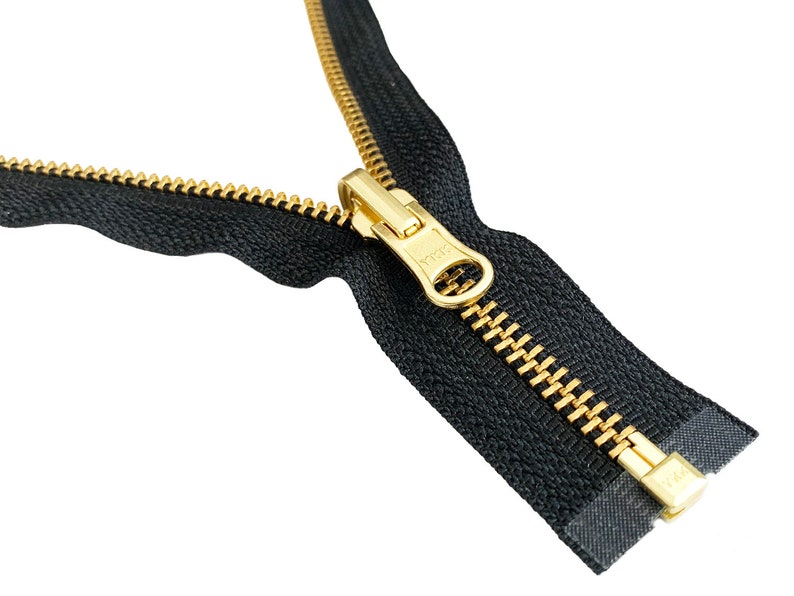 YKK® Black 5 Brass Separating Reversible Jacket Zipper 1 Etsy