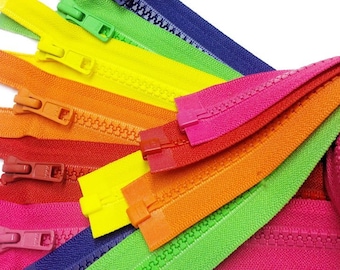 Jacket Zippers for all Seasons~ Sport YKK® #5 Vislon Jacket Zipper (5 Assorted Colors) Molded Plastic~ZipperStop Wholesale Distributor YKK®