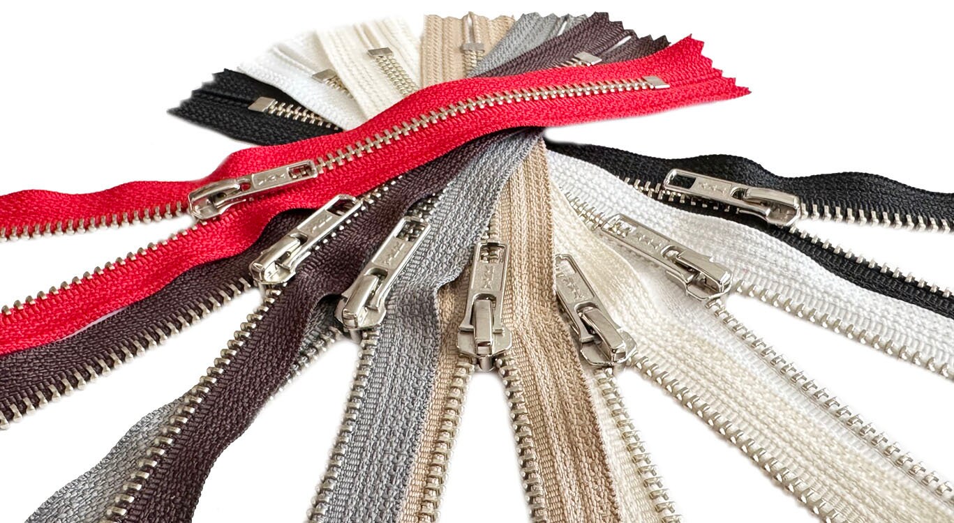 3 Beige Nylon Coil Zipper Closed End Zippers Bulk for DIY Tailor