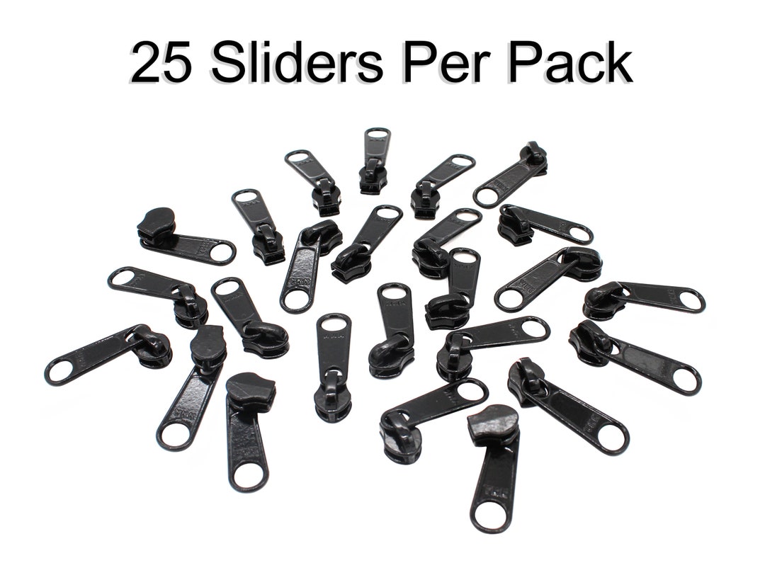 Zipper Repair Kit Solution YKK® 3 Coil Non Lock Long Pull Slider Color