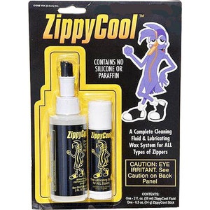 ZippyCool - Cleaning Fluid and Lubricating Stick the Complete Zipper Care System~ZipperStop Wholesale Authorized Distributor YKK® ZippyCool