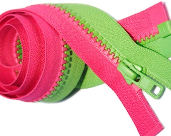 YKK #5 Vislon Multi-Color Plastic Separating Jacket Zipper – Custom Length
