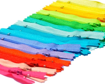 4 inch - 15 zippers YKK # 3 Skirt Assortment of Colors - Closed End Color Requests Accepted
