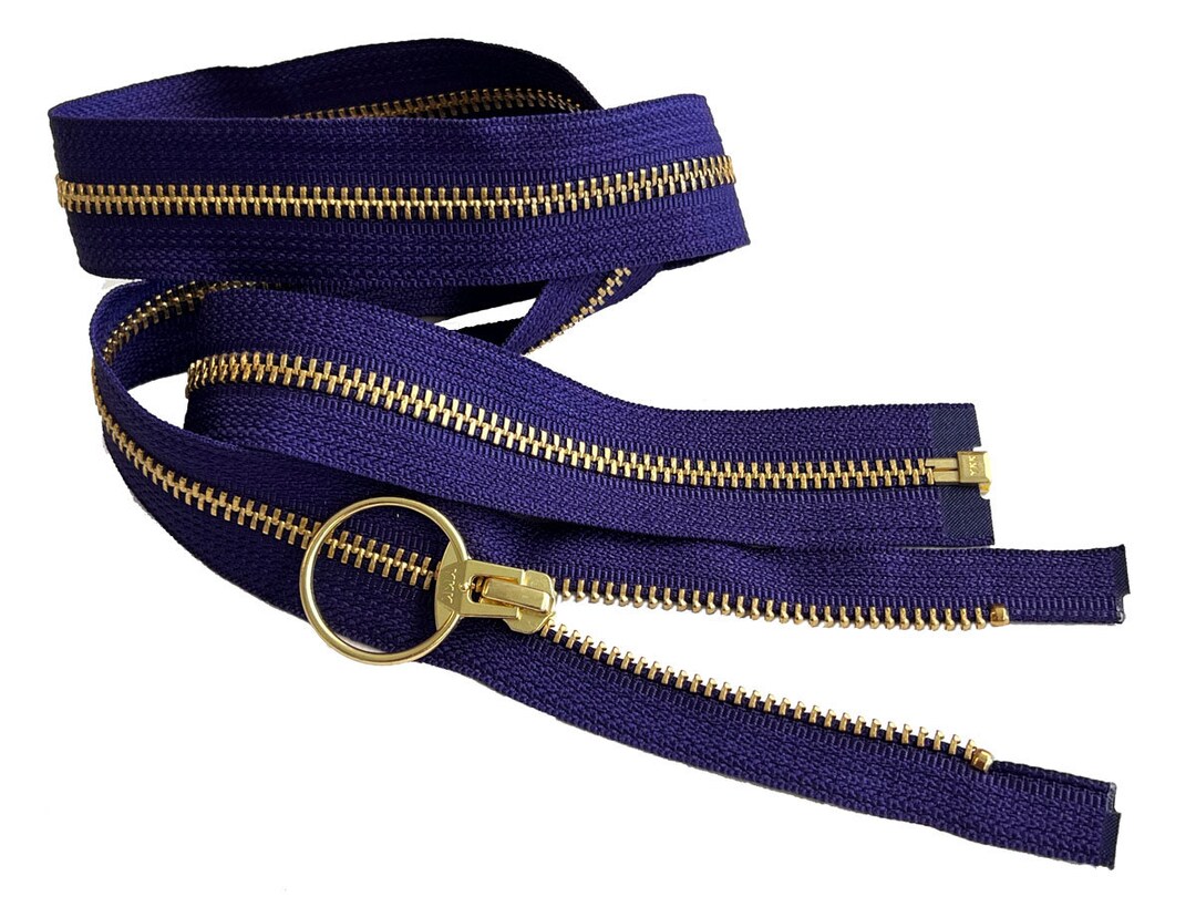 YKK #5 Golden Brass Separating Zipper – U-type Ring Pull, Jacket