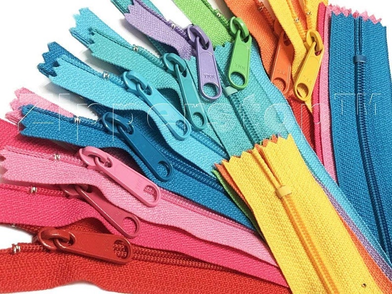 YKK 4.5 Handbag Long Pull Zippers Assortment of Colors 24 Etsy