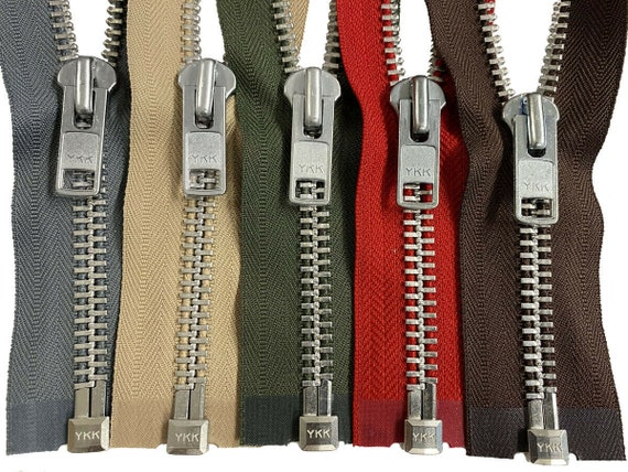 3 Inch - 36 Inch Silver Separating Jacket Zippers, 5 Teeth Zippers, Y-Teeth  Heavy Duty Metal Zippers For Jackets, Large Metal Zippers - [Kyezi Design &  Craft] (Mixed - Random Color, 4 - 5 Zippers) 