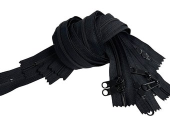 50pcs YKK #4.5 30" Zipper – Double Pull Head-to-Head Slider, USA Made