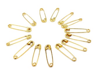 1440 Pcs (10 Gross) Metal Gold Safety Pins - Size 3/4 Inch - Bulk Craft Supply