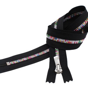 YKK #5 5&quot; - 36&quot; Excella Rainbow High End Pant/Skirt/Dress Zipper Zippers Non-Separating, Closed-End zipper Color Black by Each