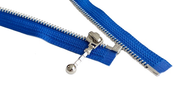 YKK #5 Aluminum Jacket Zipper – Foxtail Pull, Metal Separating