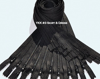 90 Inch Black  Zippers YKK #3 nylon extra long zipper~ZipperStop Wholesale Authorized Distributor YKK®