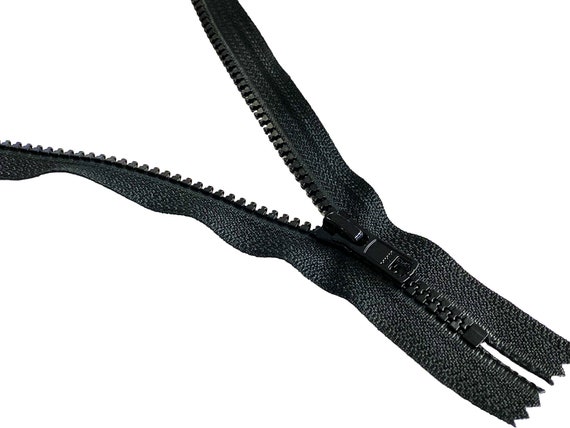  #5 Black Zipper 22 Aluminum Reversible Separating Jacket  Zipper - Black 22 inch Sewing Zipper for Jackets Sewing Coats Crafts -  Heavy Duty Metal Zippers