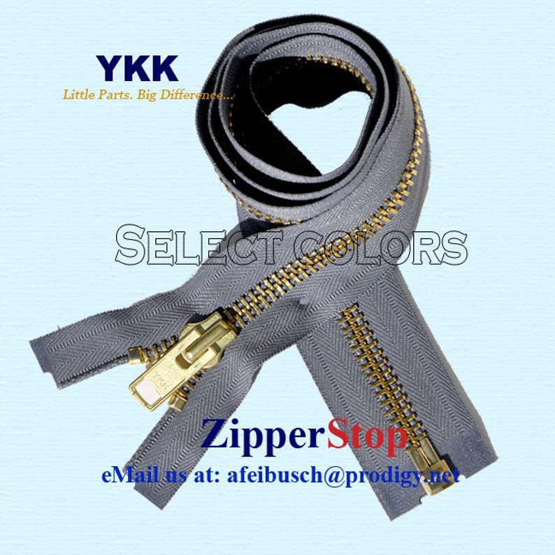 Extra Heavy Select Color and Length Separating Chaps By each Wholesale Extra Heavy Duty Zipper for Jackets /& Chaps # 10 BRASS