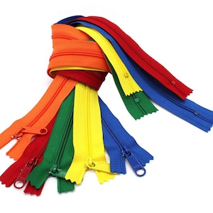 YKK #4.5 - 30&quot;, 48&quot; Handbag Zippers with Extra-Long Pull Slider (Closed Bottom) Assortment of Colors