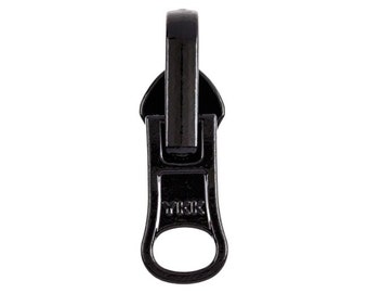 YKK #5 Nylon Coil Reversible Zipper Pulls Original Zipper Repair Kit Solution Made in USA 3/Pack - Select Color Black, Medium Grey or Navy