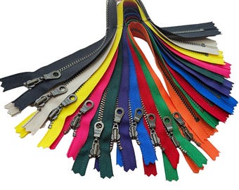 10pcs YKK 11" Inches Antique Brass Doughnut Drop Pull 4.5s-Metal Teeth Zippers Closed-End for Bag and Pouch Choose Your Color