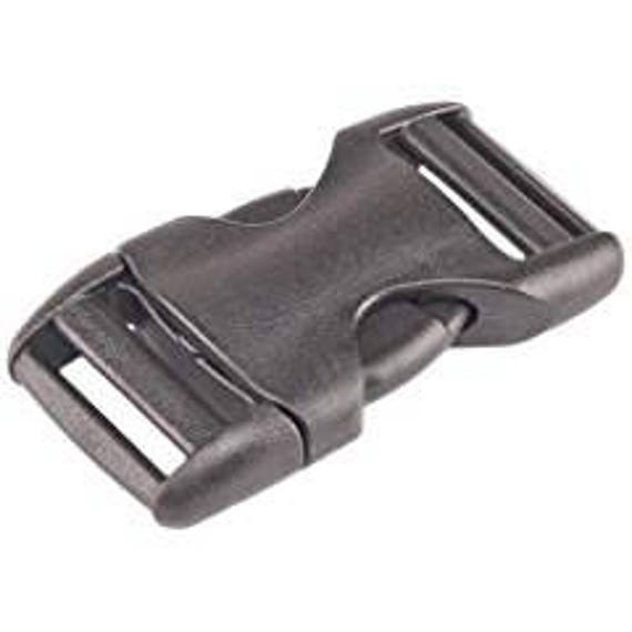 YKK 1 Inch Heavy Duty Dual Adjustable Side Release Buckle - Black