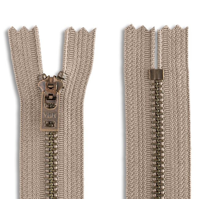 YKK #5 Antique Brass Jeans Closed Bottom Zipper (1 Zipper per Pack