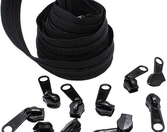 #5 Separating Jacket Zipper – 27-Inch Nylon Coil Zipper (Black, 1-Pack)