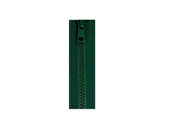YKK - Vislon Closed Bottom  Zipper, Dark Green 530 ( 22 Inches )