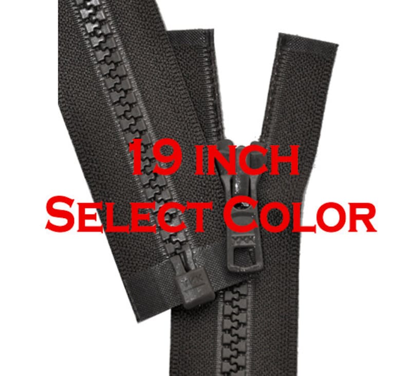 36 Inches Vislon Zipper YKK #5 Medium Weight Molded Plastic Separating Made USA