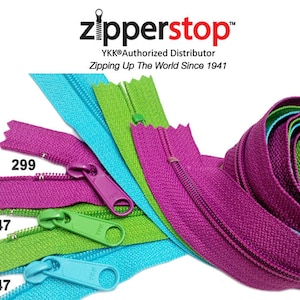 YKK #4.5 Nylon Coil Handbag Zippers – Extra-Long Pull, 14 Inch (5pcs)