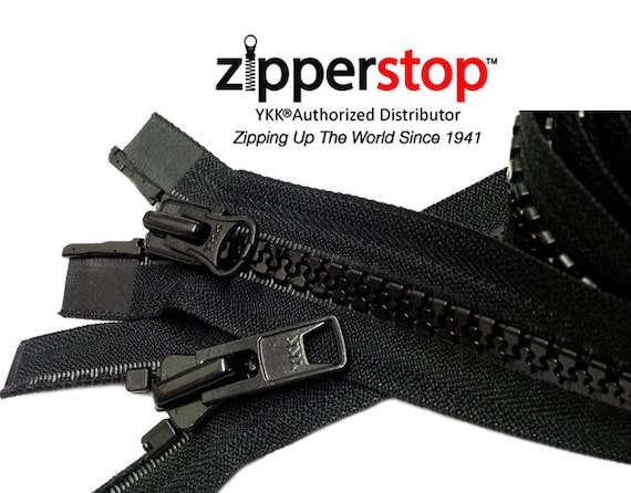 YKK Vislon 2-Way Separating Zipper, 26, Black