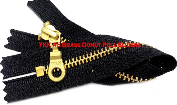 50 Black and 50 White in 7 Inch Exposed Zipper With Donut Slider