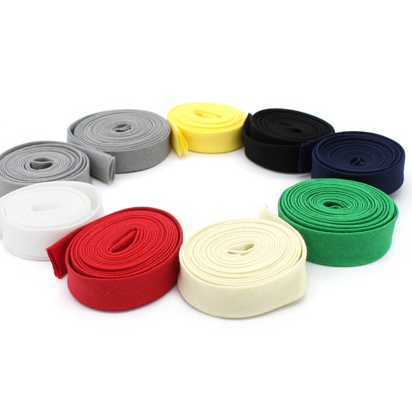 Double-fold Bias Tape 1/2" Wide ~ Poly Cotton Assortment of colors ( Over 10 Yards )