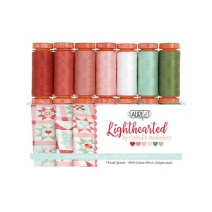 Aurifil Thread - Lighthearted 7 SMALL SPOOLS 100% COTTON 50WT Colors Included 2270, 5002, 2435, 2415, 2024, 2835, 2882