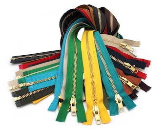 YKK #5 Brass Separating Zipper / Different colors ( By the Piece )