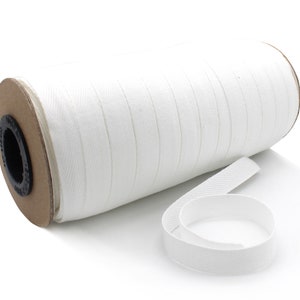 100% Cotton Twill Tape Ribbon 1/2&quot; x 144 Yards Color White