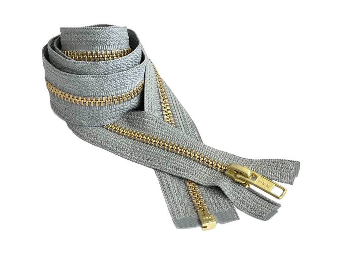 ykk-5-brass-jacket-zipper-medium-weight-separating-usa-made-etsy