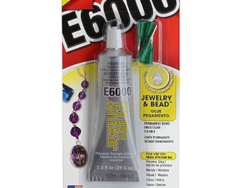 E6000 Jewelry And Bead Adhesive With 4 Precision Applicator Tips For Jewelry! (Original Version)